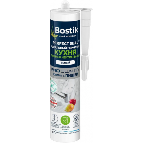 Герметик для кухонных зон Bostik Perfect Seal Кухня Силикон Нейтральный 280 мл белый