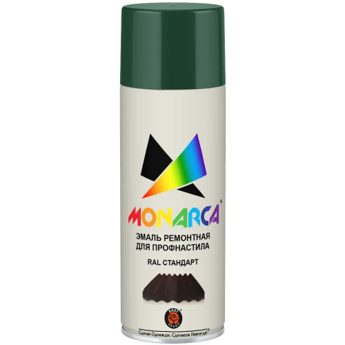 Эмаль ремонтная аэрозольная акриловая для профнастила East Brand Monarca 520 мл зеленый мох