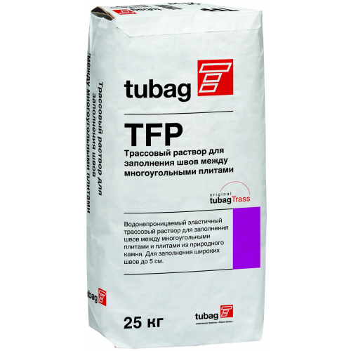 Трассовый раствор для заполнения швов многоугольных плит Quick-Mix Tubag TFP 25 кг темно коричневый