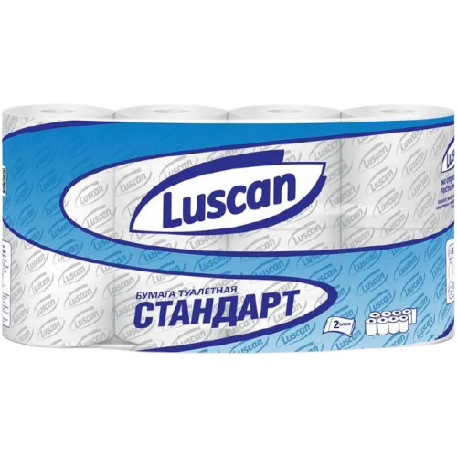 Бумага туалетная Luscan Стандарт 8 рулонов в упаковке