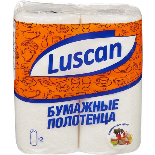 Полотенца бумажные Luscan 12.5 м 95 мм 50 листов 220 * 250 мм 2 рулона в упаковке