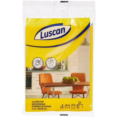Салфетки универсальные вискозные Luscan 3 салфетки
