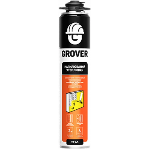 Напыляемая пена утеплитель профессиональная всесезонная Grover TF 45 750 мл