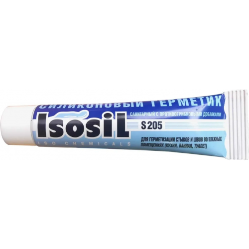 Силиконовый герметик Iso Chemicals Isosil S205 Санитарный 40 мл бесцветный