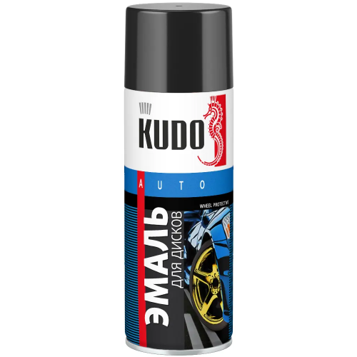 Эмаль для дисков Kudo Auto Wheel Protective Coating 520 мл черная RAL 5206