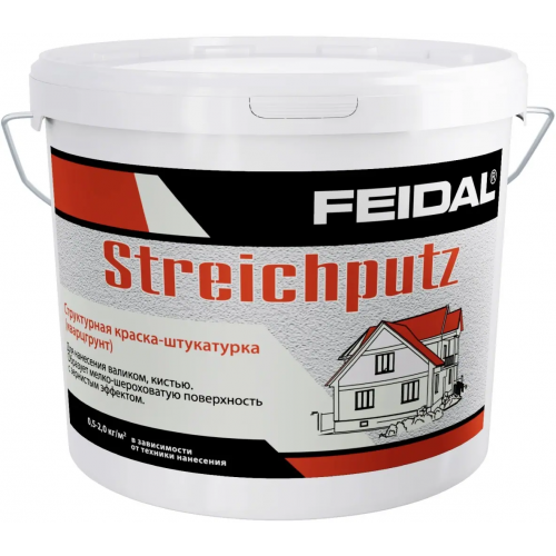 Декоративная акриловая штукатурная краска Feidal Streichputz 17 кг морозостойкая