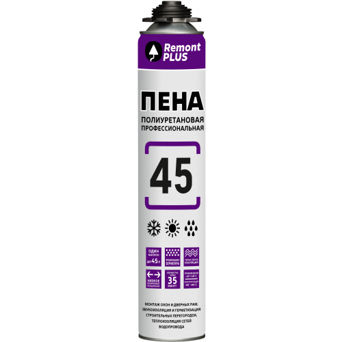 Пена полиуретановая профессиональная Masterteks Remont Plus 45 Pro 585 мл