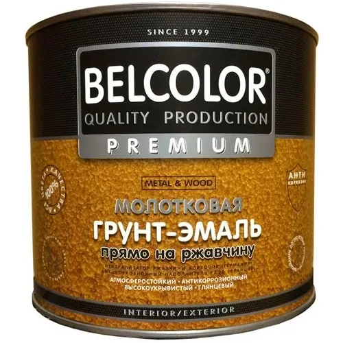 Грунт эмаль по ржавчине молотковая Belcolor Premium АУ 1356 Premium Metal & Wood 2.5 кг черная