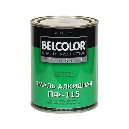 Эмаль алкидная Belcolor Standart ПФ 115 Metal & Wood 2.7 кг белая матовая