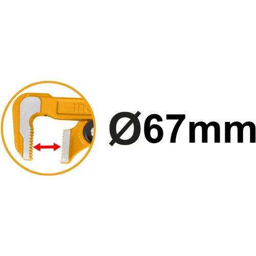 Ключ трубный рычажный Ingco 67 мм 2 дюйма 45°