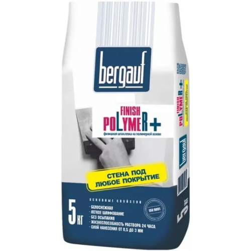 Финишная шпаклевка на полимерной основе Bergauf Finish Polymer+ 5 кг