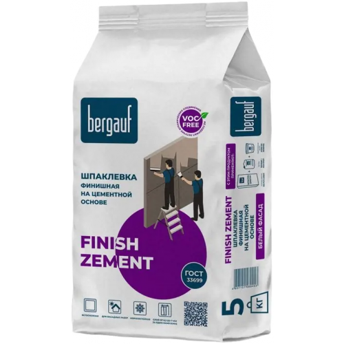 Финишная шпаклевка на цементной основе Bergauf Finish Zement 5 кг
