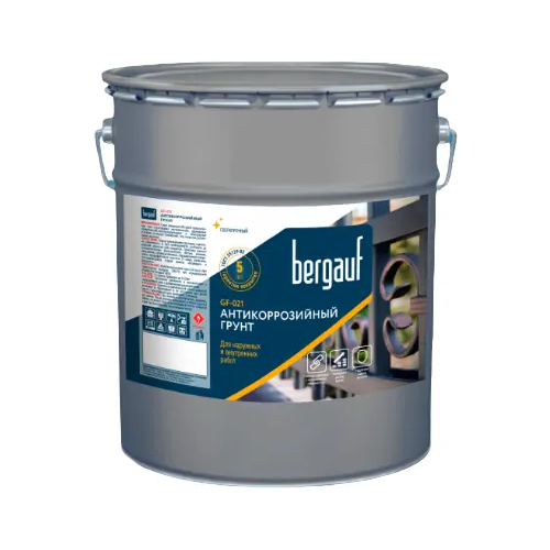 Антикоррозийный грунт Bergauf GF 021 25 кг красно коричневый