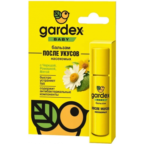 Бальзам после укусов насекомых Gardex Baby с Чередой Ромашкой Мятой 7 мл