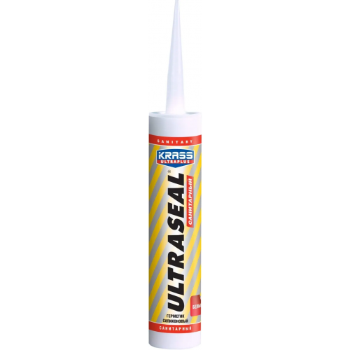 Герметик силиконовый санитарный Krass Ultraplus Ultraseal 260 мл белый