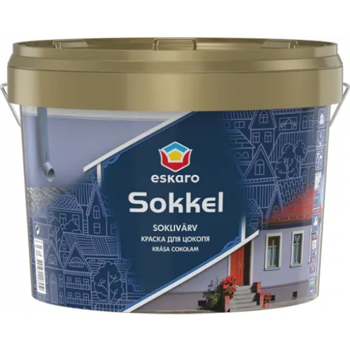 Краска акрилатная для цоколей Eskaro Sokkel 9.5 л белая