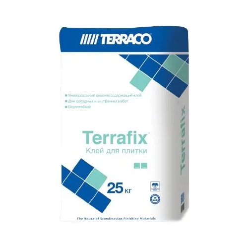 Клей для плитки Terraco Terrafix Granite 25 кг белый