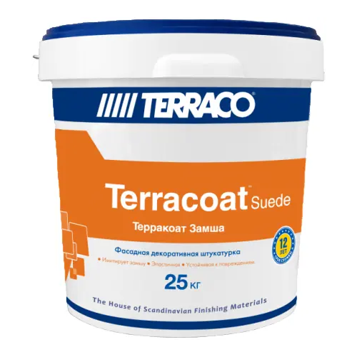 Штукатурка фасадная декоративная на акриловой основе Terraco at Suede 15 кг бесцветная