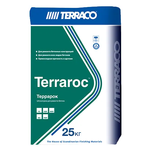 Ремонтная штукатурка для бетона Terraco Terraroc HBR 25 кг