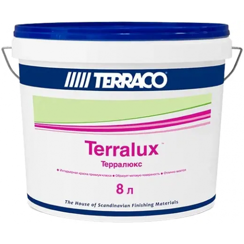 Краска акриловая для фасадных работ Terraco Terralux 8 л