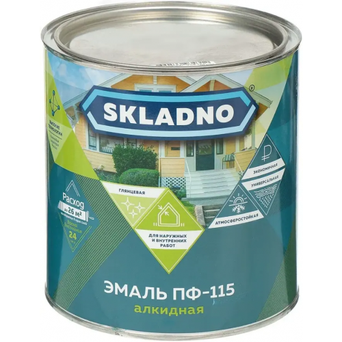 Эмаль алкидная универсальная Престиж ПФ 115 Skladno 2.6 кг салатная