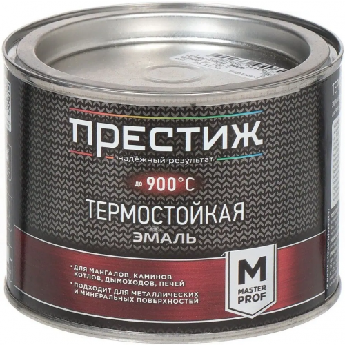 Эмаль термостойкая до 900°С Престиж Master Prof 400 г черная