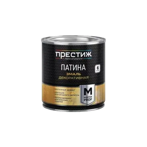 Эмаль декоративная Престиж Master Prof Патина 200 мл красное золото
