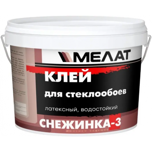 Клей латексный для стеклообоев водостойкий Мелат Снежинка 3 3 кг
