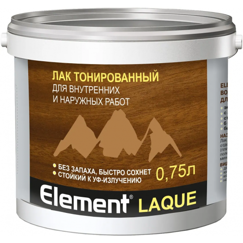 Лак водный тонированный Alpa Element Laque 750 мл сосна