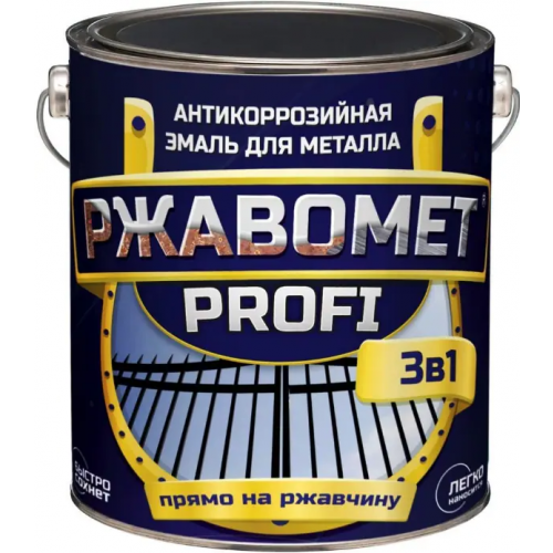 Антикоррозийная эмаль для металла 3 в 1 Краско Ржавомет Profi 3 кг белая