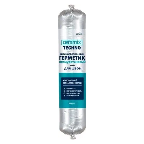 Антикоррозионный герметик полиуретановый для швов Cemmix Techno 300 мл белый