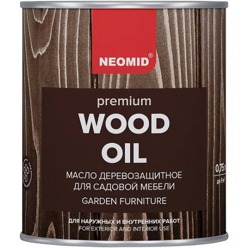 Масло деревозащитное для садовой мебели Неомид Premium Wood Oil 750 мл палисандр