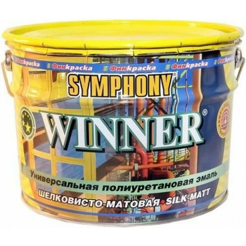 Универсальная полиуретановая антикоррозионная эмаль Финкраска Симфония Winner 10 л бесцветная база C шелковисто матовая