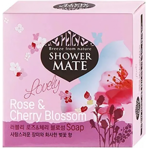 Мыло косметическое роза и цветущая вишня Kerasys Shower Mate Lovely Rose & Cherry Blossom 100 г
