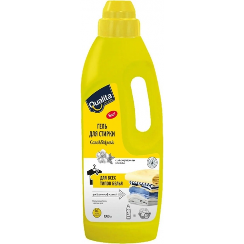 Гель для стирки белья Qualita Optima Care & Refresh с Экстрактом Хлопка 1 л 1 бутылка