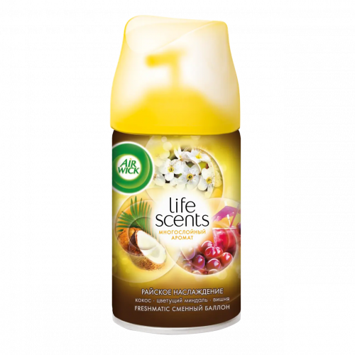 Сменный баллон к автоматическому освежителю воздуха Air Wick Freshmatic Life Scents Райский Десерт 250 мл