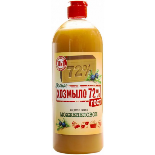 Мыло жидкое 10 в 1 Весна Можжевеловое Хозмыло 72% 860 г