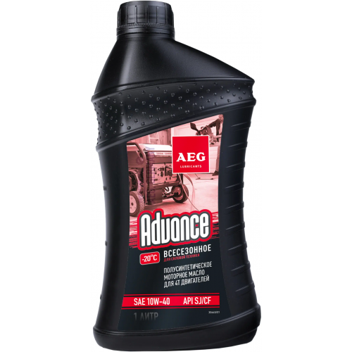 Масло полусинтетическое для четырехтактных двигателей AEG Lubricants Advance SAE 10W 40 1 л