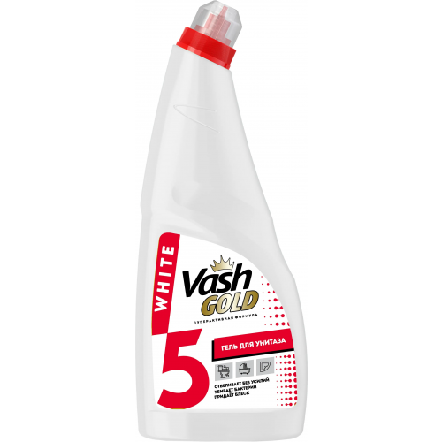 Средство для чистки унитаза Vash Gold 5 White 750 мл