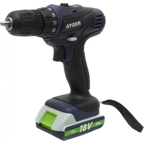 Дрель шуруповерт аккумуляторная Ayger AP18LI 18 В