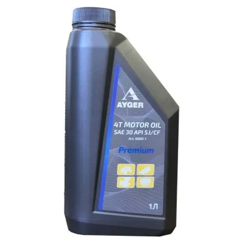Масло моторное минеральное для четырехтактных двигателей Ayger 4T Motor Oil SAE 30 API SJ/CF 1 л