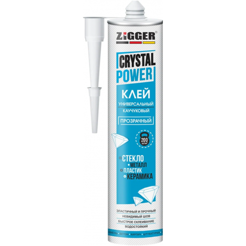 Клей универсальный каучуковый Zigger Crystal Power 320 г
