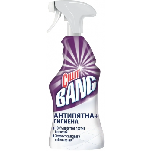 Мощное спрей средство для ванной и кухни Cillit Bang Антипятна+Гигиена 750 мл №3018795
