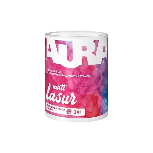 Декоративный лак для художественной отделки Aura Lasur Matt 1 кг