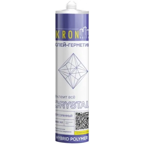 Клей герметик на основе гибридных полимеров Kronbuild Crystal Hybrid Polymer 280 мл