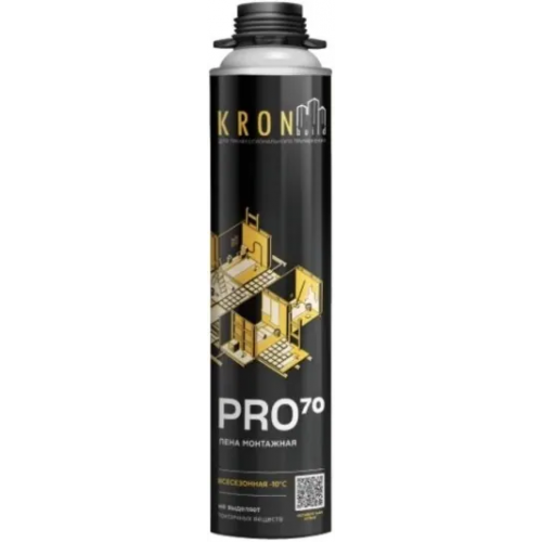 Пена монтажная всесезонная Kronbuild Pro 70 850 мл