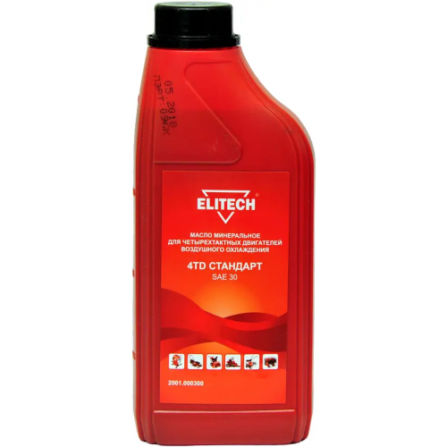 Масло минеральное Elitech 4ТD Стандарт SAE 30 1 л
