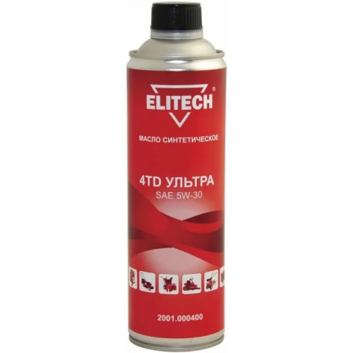 Масло синтетическое Elitech 4ТD Ультра SAE 5W 30 600 мл