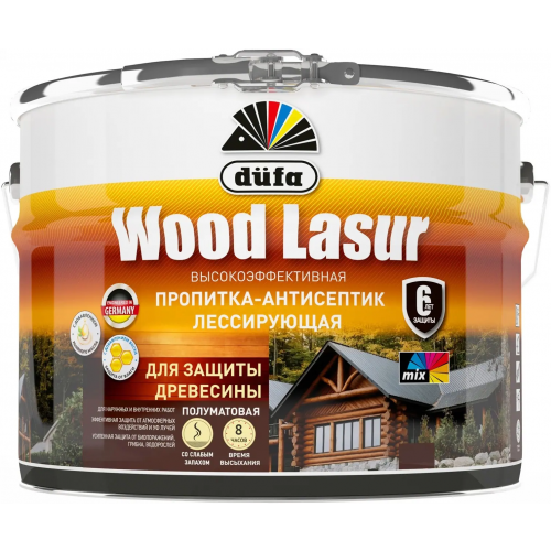 Пропитка антисептик лессирующая для защиты древесины Dufa Wood Lazur 2.5 л сосна