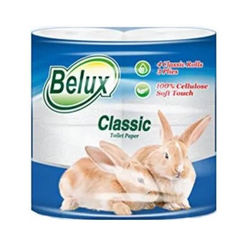Бумага туалетная Belux Classic 4 рулона в упаковке 3 слоя